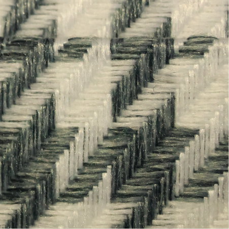 220-18 Siah Hoe Grey Abstract Embroidered Yarn Fabric