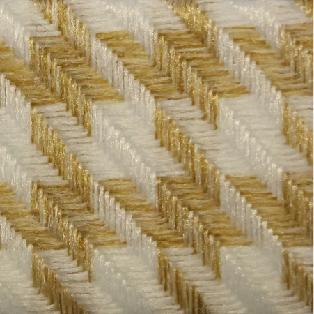 220-8 Siah Hoe Light Yellow Abstract Embroidered Yarn Fabric