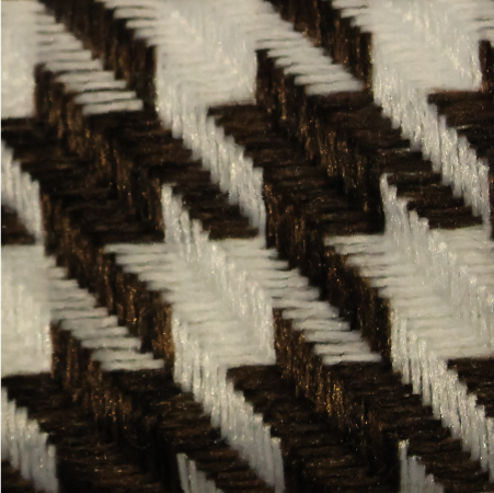 220-9 Siah Hoe Dark Brown Abstract Embroidered Yarn Fabric