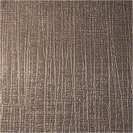 5779 Siah Hoe Grid Embossed Brown Leather Fabric