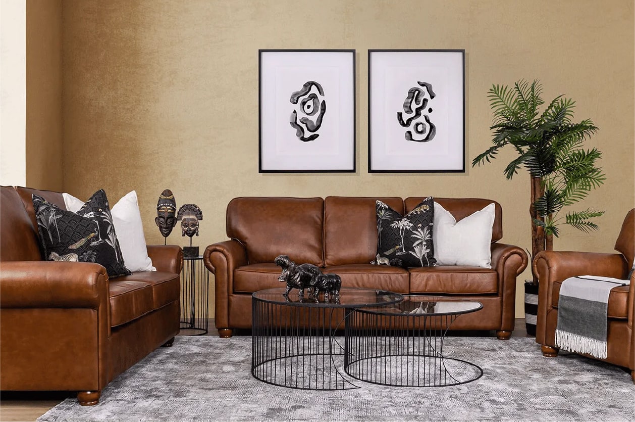 Asset 180-min Siah Hoe Elegant Living Room with Leather Sofas and Artistic Decor