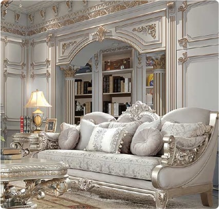 Siah Hoe Fancy Grey Furniture with Regal Accents