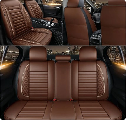 Siah Hoe Brown Leather Car Seat