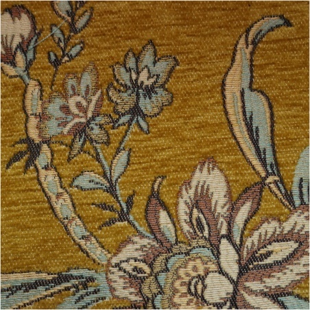18149-3 Gold Siah Hoe Floral Batik Pattern
