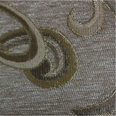 2011-8 Beige Siah Hoe Ivory and Gold Spiral Design